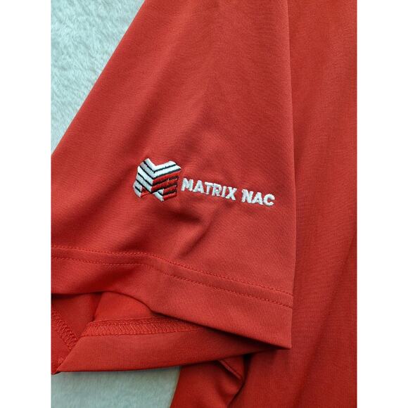 Ahead Extreme Polo Shirt Mens Large Red Matrix Nac Short Sleeve Slit Logo Collar - Picture 7 of 9